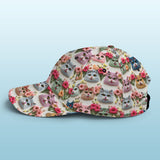 Cat Flowers Cat Lovers Gift Cap 3D Printed VQ231303