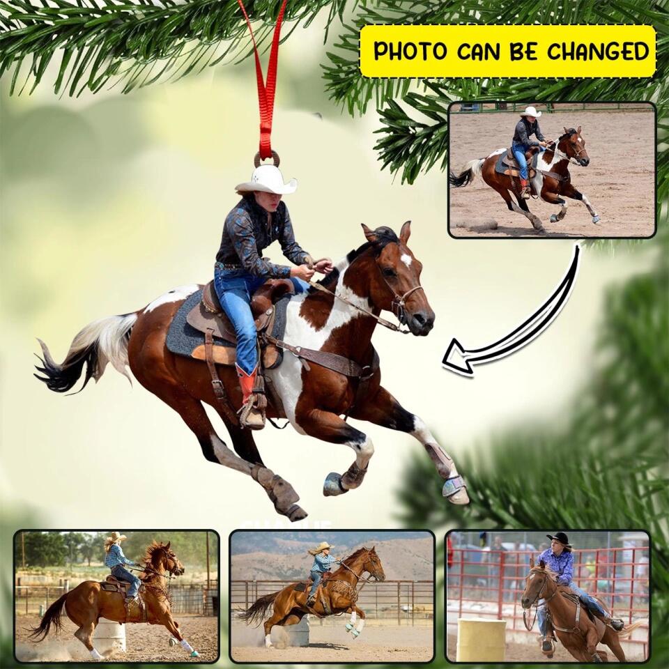 Personalized Horse Lover Upload Photo Ornament Printed VQDM2209