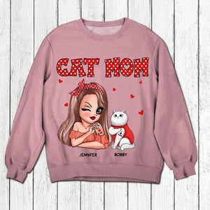 Personalized Cat Mom I Love Cat Tshirt Printed 22NOV-DT01