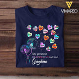 Personalized Grandma Flower heart Tshirt or Sweatshirt Printed QTDT1602