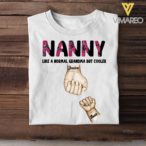 Personalized Grandma Mom Nana Like A Mom But Cooler Kid Name Hand Tshirt Printed 23APR-PN12