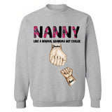 Personalized Grandma Mom Nana Like A Mom But Cooler Kid Name Hand Tshirt Printed 23APR-PN12