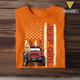 Personalized Jeep Girl Colorful Tshirt Printed QTDT0906