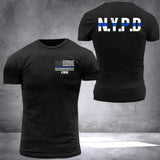 Personalized Thin Blue Line Law Enforcement Sheepdog Custom Your ID And Department Tshirt 2D Printed