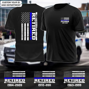 Personalized Thin Blue Line Law Enforcement Sheepdog Custom Your Year Tshirt 2D Printed 23302DNL