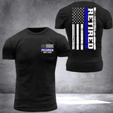 Personalized Thin Blue Line Law Enforcement Sheepdog Custom Your Year Tshirt 2D Printed 23302DNL