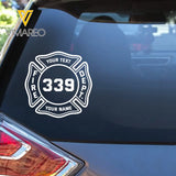 Personalized Fire Dept Custom ID & Name Gift For Firefighter Decal Printed LDMKH23726