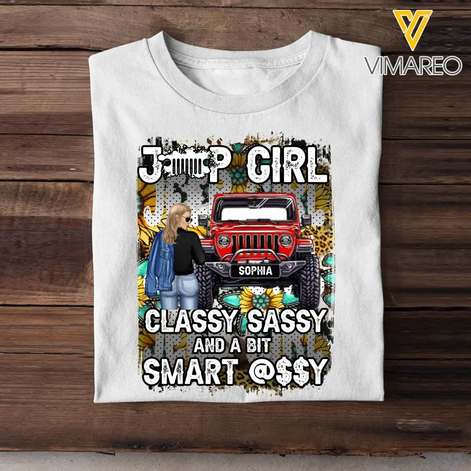 Personalized Jeep Girl Classy Sassy And A Bit Smart T-shirt Printed NTMTHN23736