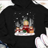 Personalized Girl Xmas Cat Mom Cat Xmas Hoodie 2D Printed VQ23778