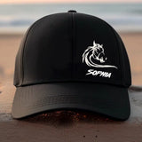 Personalized Horse Custom Name Black Cap QTPN23799