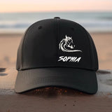 Personalized Horse Custom Name Black Cap QTPN23799