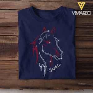 Personalized Horse Name Horse Lovers Gift T-shirt Printed KVH23800