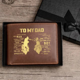 Personalized To My Dad Biker Custom Name Leather Wallet QTPN811