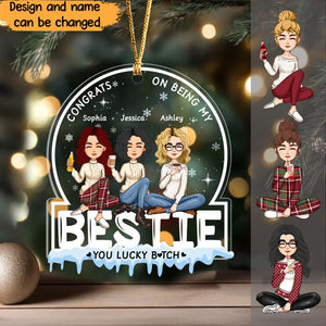 Personalized Congrats On Being My Bestie Acrylic Ornament Printed HTHVQ23821