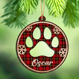 Personalized Cat Paw Wooden Ornament 2 Layer Printed NTMTPTN23844