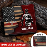 Personalized Firefighter Leather Wallet 3D Print QTPN860