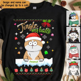 Personalized Cat Jingle Balls Xmas Gift Sweatshirt Printed NMTVQ23913