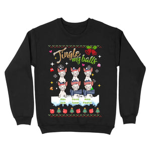 Personalized Cat Jingle Balls Xmas Gift Sweatshirt Printed NMTVQ23913