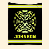 Personalized Retired Firefighter Custom Name Sherpa or Fleece Blanket Printed QTKH23939