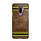 Personalized Firefighter Custom Name Leather Phonecase Printed KVH23949