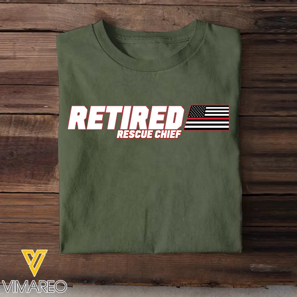 Personalized Retired Firefighter T-shirt Printed QTKVH951