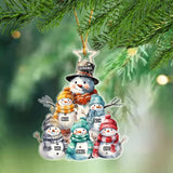 Personalized Snowman Grandma Custom Name Acrylic Ornament Printed NTMTHN23964