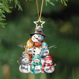 Personalized Snowman Grandma Custom Name Acrylic Ornament Printed NTMTHN23964