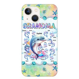 Personalized Grandma Dolphin Kid Names Ocean Vibes Phonecase Printed LVA23989