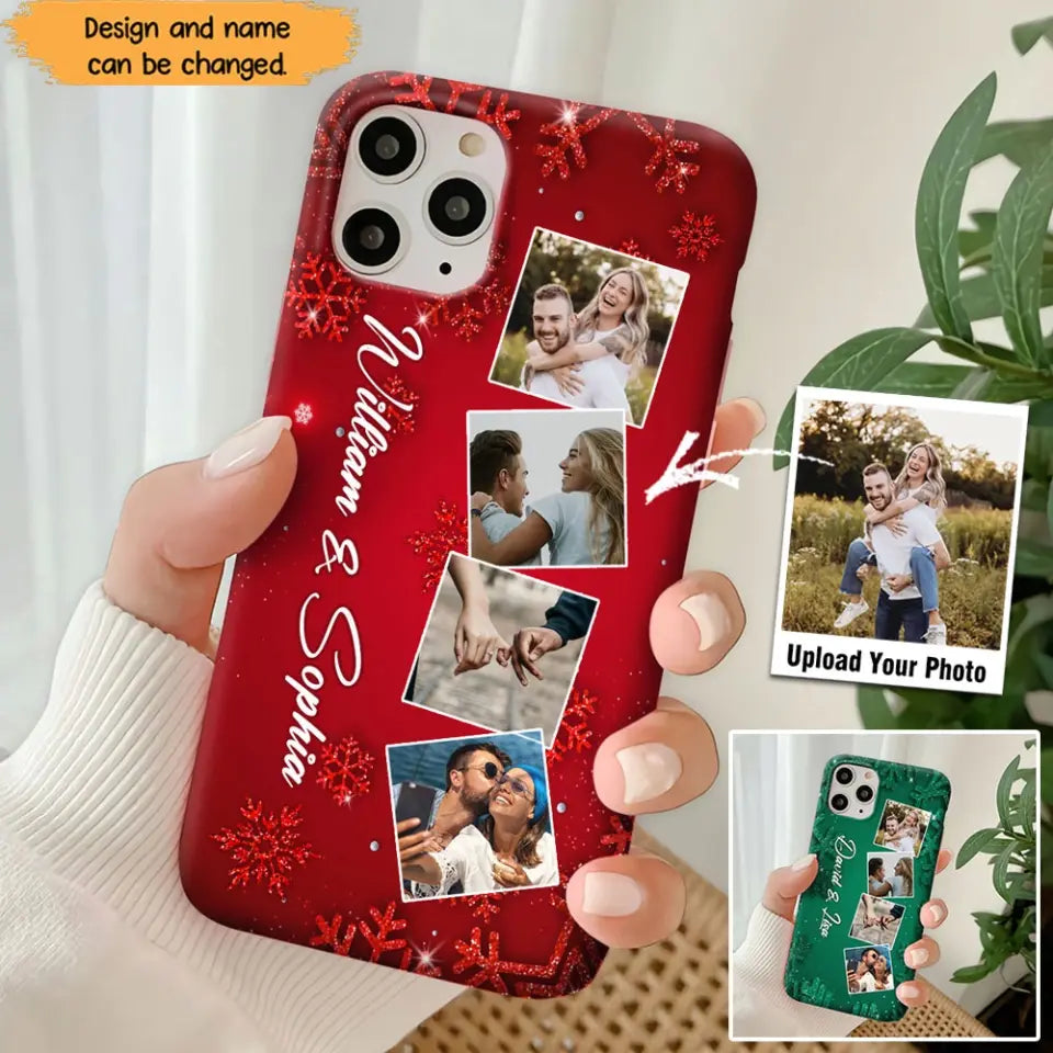 Personalized Upload Your Photo Couple Christmas Phonecase Printed HTHHN231016