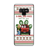 Personalized A Girl Her Dogs And Her Jeep Jeep Girl Phonecase Printed MTHN231038