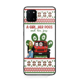 Personalized A Girl Her Dogs And Her Jeep Jeep Girl Phonecase Printed MTHN231038