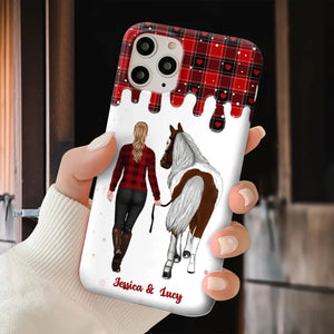 Personalized Horse Girl Custom Name Caro Phonecase Printed VQ231044