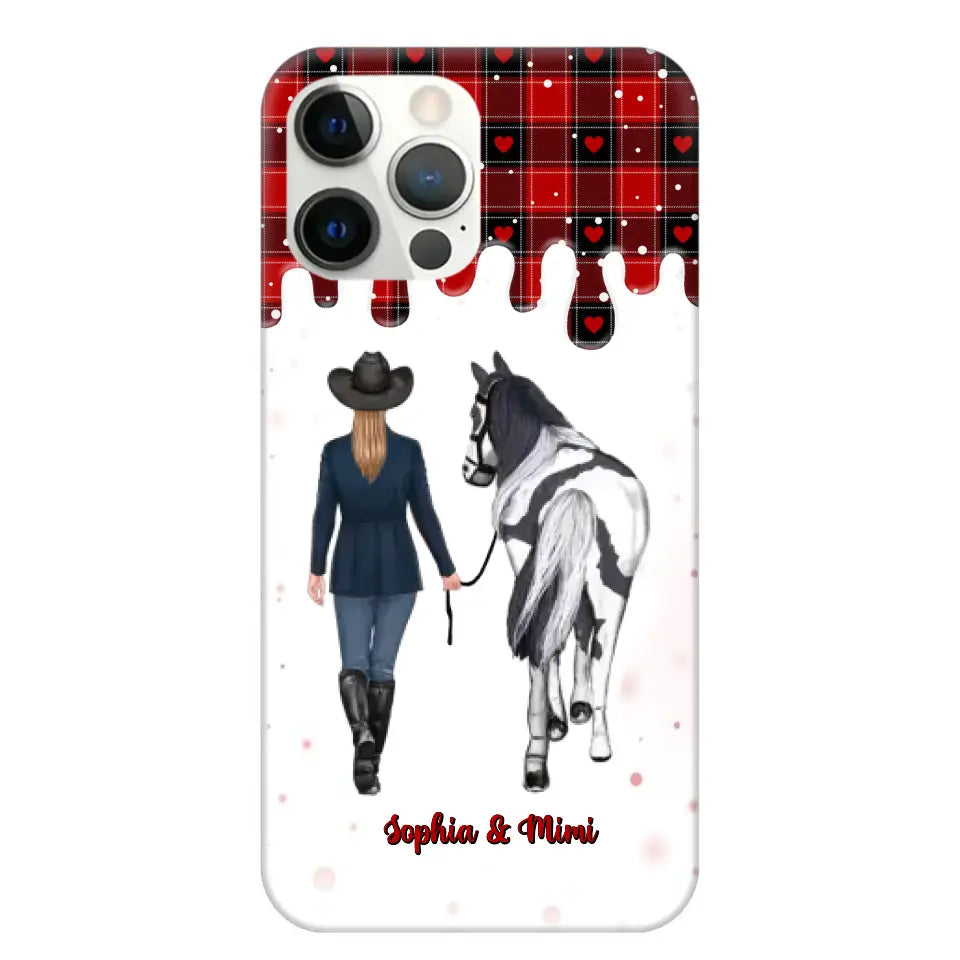 Personalized Horse Girl Custom Name Caro Phonecase Printed VQ231044