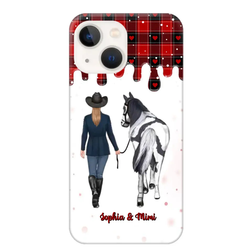 Personalized Horse Girl Custom Name Caro Phonecase Printed VQ231044