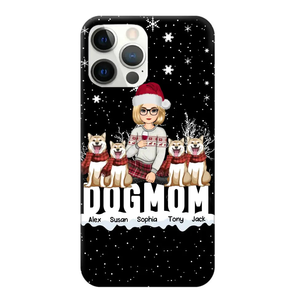 Personalized Dog Mom Girl Xmas Dog Lovers Gift Christmas Gift Phonecase Printed LVA231063