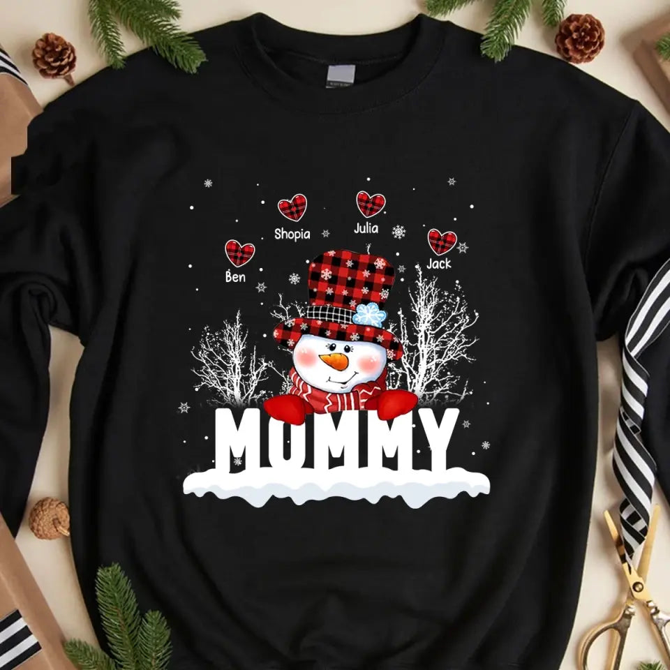 Personalized Grandma Snowman Custom Name Xmas Snow Vibes Christmas Gift Sweatshirt Printed LDMLVA231072