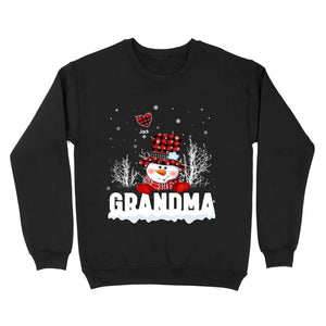 Personalized Grandma Snowman Custom Name Xmas Snow Vibes Christmas Gift Sweatshirt Printed LDMLVA231072