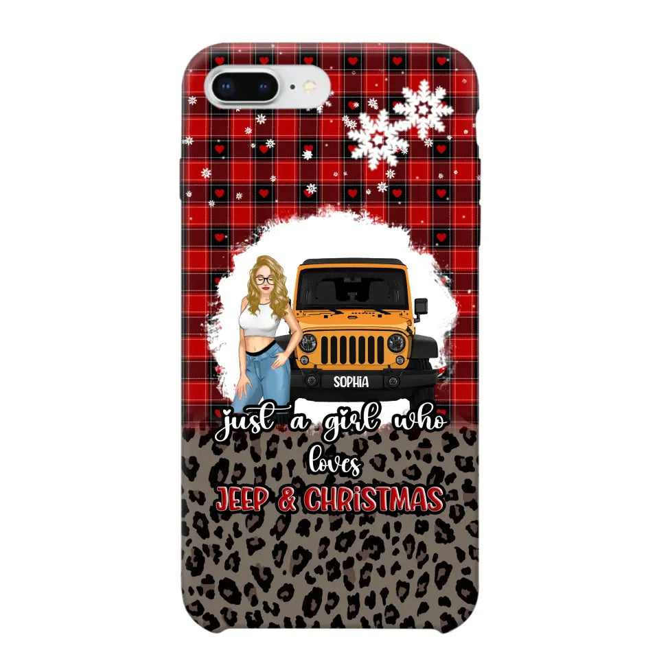 Personalized Just A Girl Who Loves Jeep & Christmas Christmas Gift Phonecase Printed NTMTHN231083