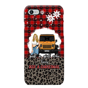 Personalized Just A Girl Who Loves Jeep & Christmas Christmas Gift Phonecase Printed NTMTHN231083