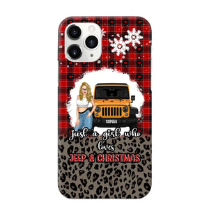 Personalized Just A Girl Who Loves Jeep & Christmas Christmas Gift Phonecase Printed NTMTHN231083