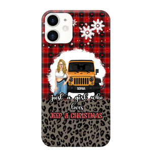 Personalized Just A Girl Who Loves Jeep & Christmas Christmas Gift Phonecase Printed NTMTHN231083