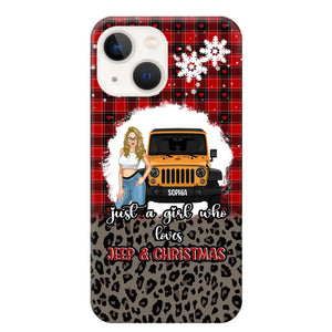 Personalized Just A Girl Who Loves Jeep & Christmas Christmas Gift Phonecase Printed NTMTHN231083