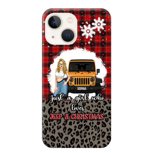 Personalized Just A Girl Who Loves Jeep & Christmas Christmas Gift Phonecase Printed NTMTHN231083