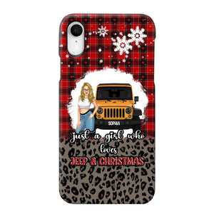 Personalized Just A Girl Who Loves Jeep & Christmas Christmas Gift Phonecase Printed NTMTHN231083