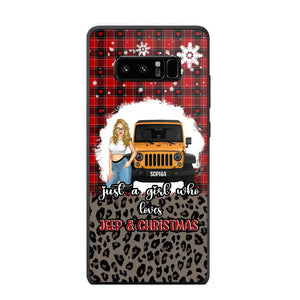 Personalized Just A Girl Who Loves Jeep & Christmas Christmas Gift Phonecase Printed NTMTHN231083