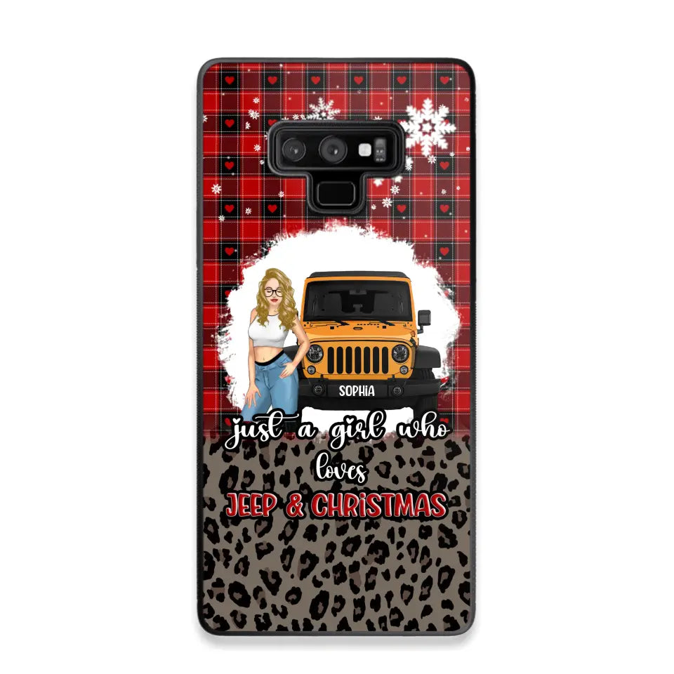 Personalized Just A Girl Who Loves Jeep & Christmas Christmas Gift Phonecase Printed NTMTHN231083