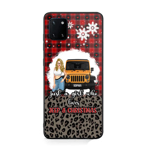 Personalized Just A Girl Who Loves Jeep & Christmas Christmas Gift Phonecase Printed NTMTHN231083