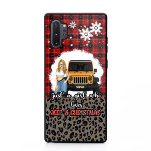 Personalized Just A Girl Who Loves Jeep & Christmas Christmas Gift Phonecase Printed NTMTHN231083