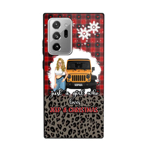 Personalized Just A Girl Who Loves Jeep & Christmas Christmas Gift Phonecase Printed NTMTHN231083