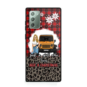 Personalized Just A Girl Who Loves Jeep & Christmas Christmas Gift Phonecase Printed NTMTHN231083